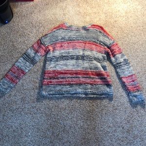 Red and gray crew neck